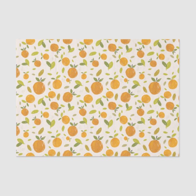 Cute Peach Fruit Pattern Tissue Paper (Front)