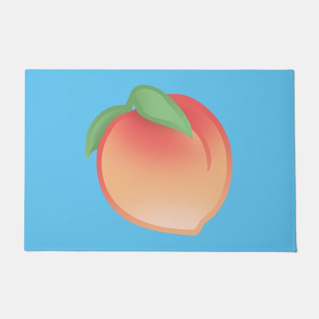 Cute Peach Graphic Doormat (Front)