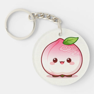 Cute Peach Keychain