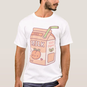 Cute Peach Milk Carton Box T-Shirt