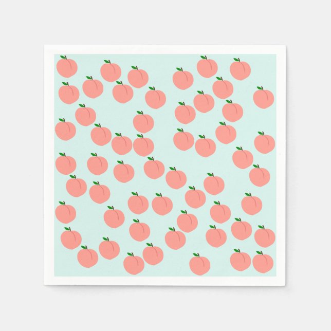 Cute Peach Paper Napkins (Front)