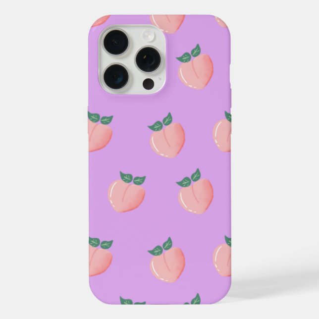 cute peach pattern iphone 15 pro max case. case (Back)