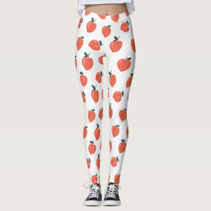 Cute Peach Pattern Leggings
