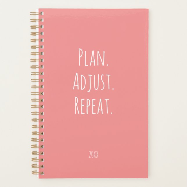 Cute Peach Pink Motivational Script Writing Planner (Front)