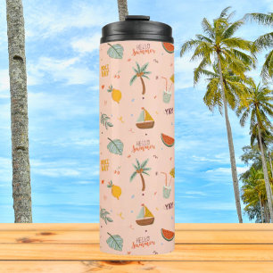 Cute Peach Summer Colourful Thermal Tumbler