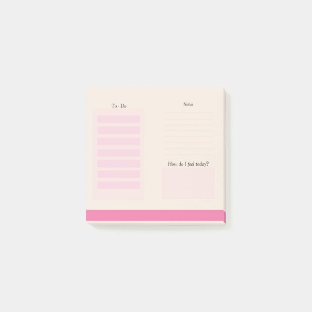 Cute Peach To Do List Post-It Notes (Front)