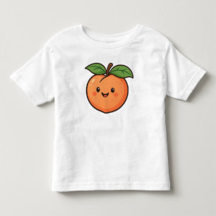 Cute Peach with Leaves Toddler T-Shirt