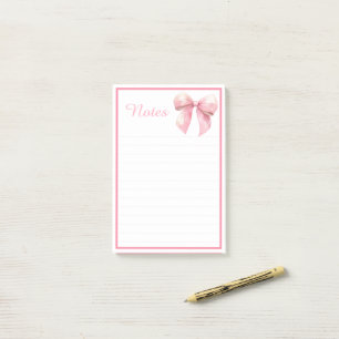 Cute Peach Yellow Ribbon Bow Coquette Aesthetic Post-it Notes