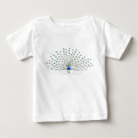 Cute Peacock Bird Painting Shirts for Kids