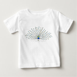Cute Peacock Bird Painting Shirts for Kids