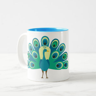 Cute Peacock Personalised Mug
