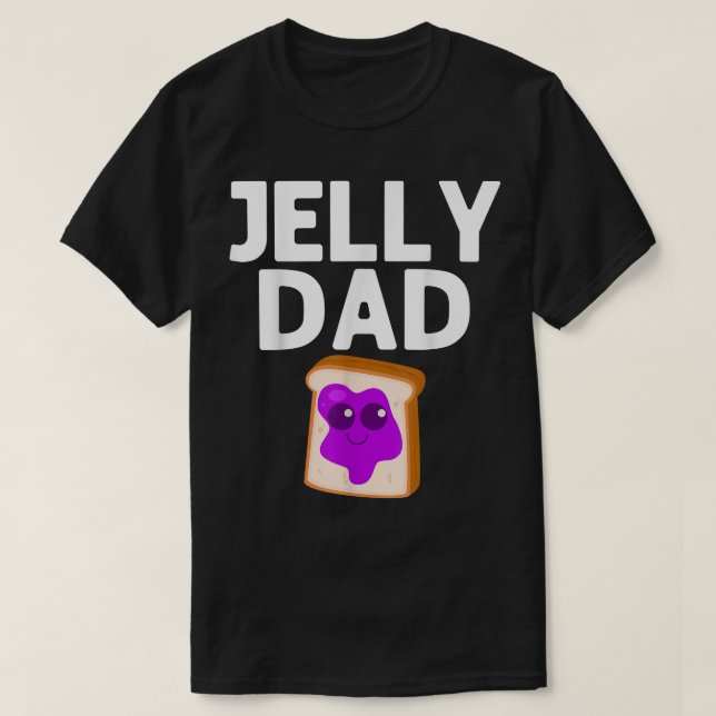 Cute Peanut Butter And Jelly Art Dad Men Matching  T-Shirt (Design Front)