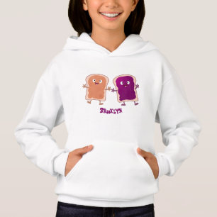 Cute peanut butter and jelly sandwich cartoon