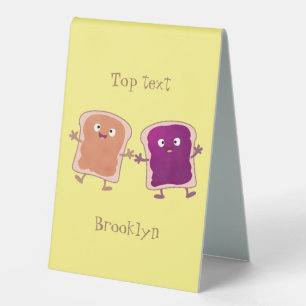 Cute peanut butter and jelly sandwich cartoon