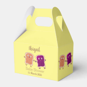 Cute peanut butter and jelly sandwich cartoon favour box