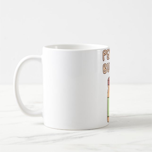 Cute Peanut Butter Jar Doodle Coffee Mug (Left)