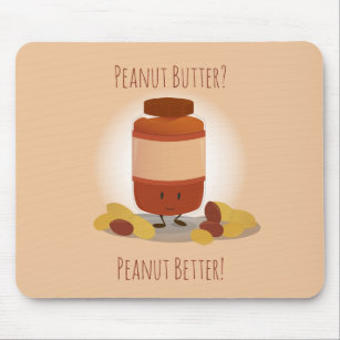Cute Peanut Butter Jar   Mousepad
