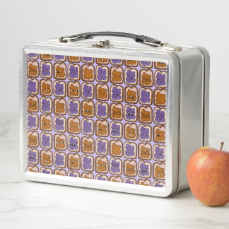 Cute Peanut Butter & Jelly Metal Lunch box