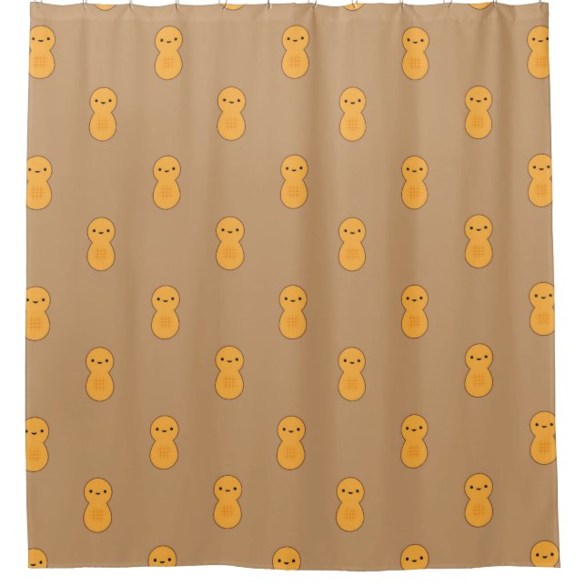 Cute Peanut Pattern Shower Curtain (Front)