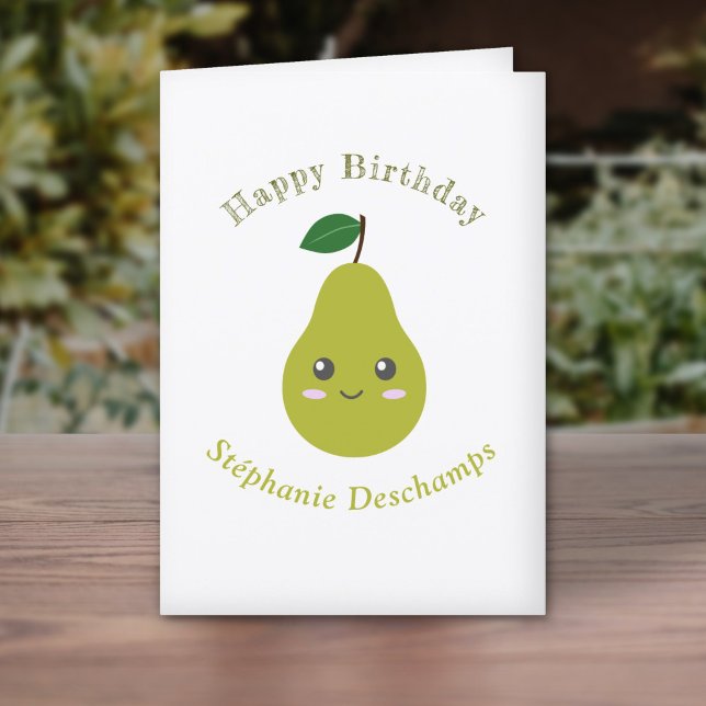 Cute Pear Birthday Card  (Cute Pear Birthday Card )