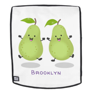 Cute pear pair cartoon illustration backpack