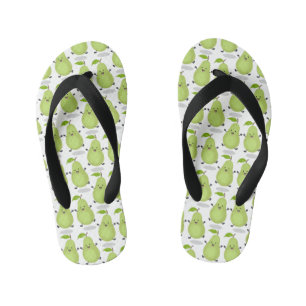 Cute pear pair cartoon illustration kid's thongs