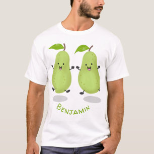 Cute pear pair cartoon illustration T-Shirt