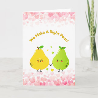 Cute Pear Pun Funny Couple Anniversary Card