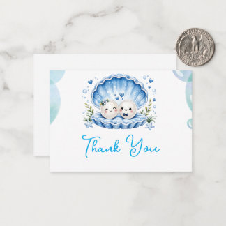 Cute Pearl Love in a Magical Seashell Thank You Card