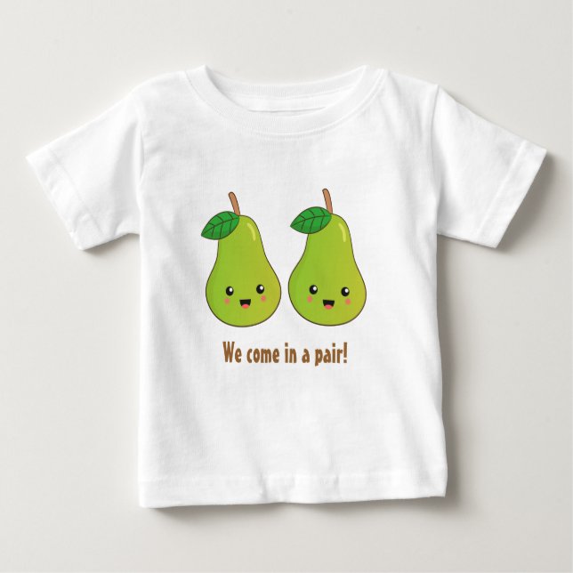 Cute Pears that come in a pair Baby T-Shirt (Front)