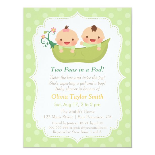 twin shower invitations