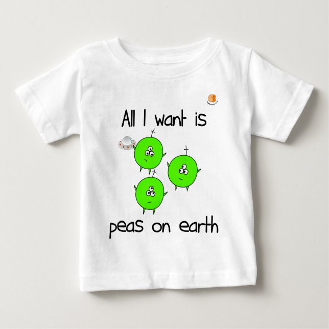 Cute Peas on Earth Infant T-shirt (Front)