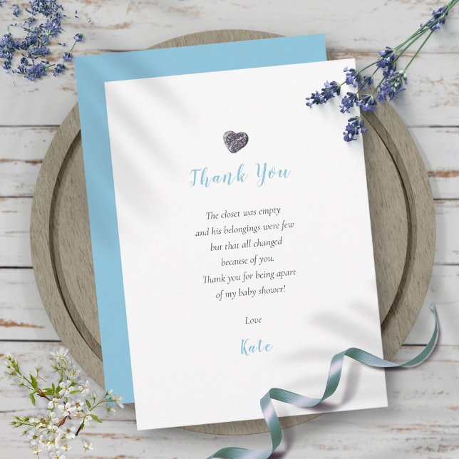 Cute Pebble Heart Baby Shower Thank You Poem (Cute Pebble Heart Baby Shower Thank You Poem)