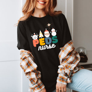 Cute Peds Nurse Christmas For NICU PICU nurses  T-Shirt