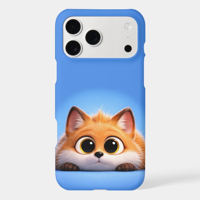 Cute Peekaboo Fox Nature Lover iPhone Case - Adora (Back)