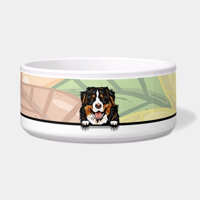 Cute Peeking Bernese, food or drink (Front)