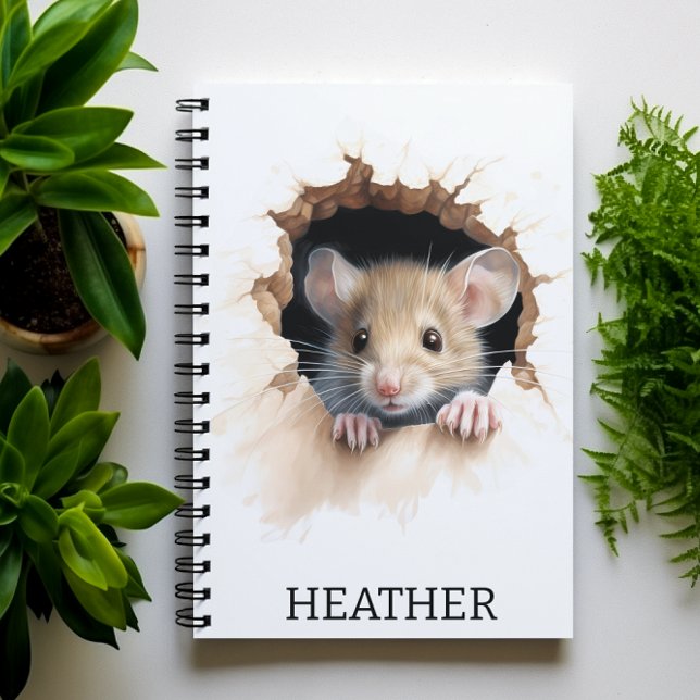 Cute Peeking Mouse Mice Notebook (Creator Uploaded)