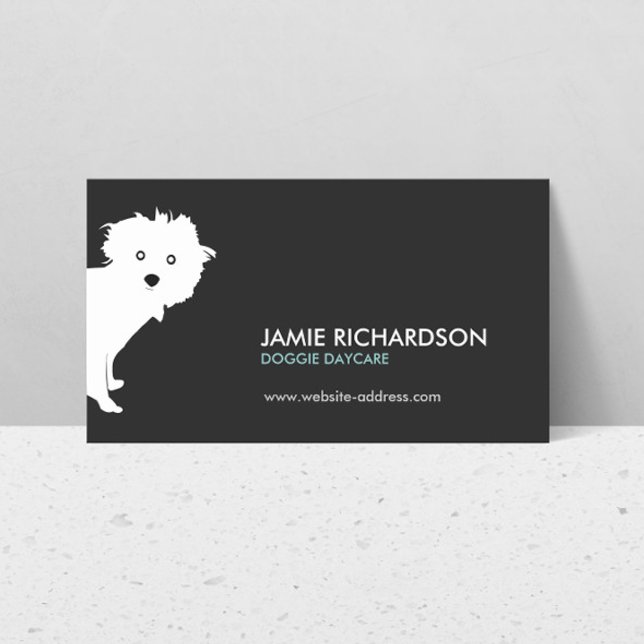 Cute Peeking Pup Business Card (Creator Uploaded)