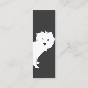 Cute Peeking Pup Mini Business Card