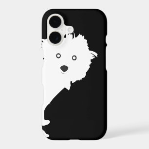 Cute Peeking Pup on Black