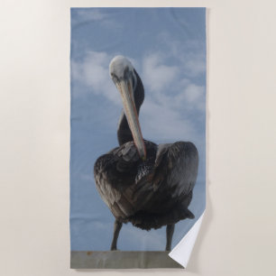 Cute Pelican from Peru Beach Towel
