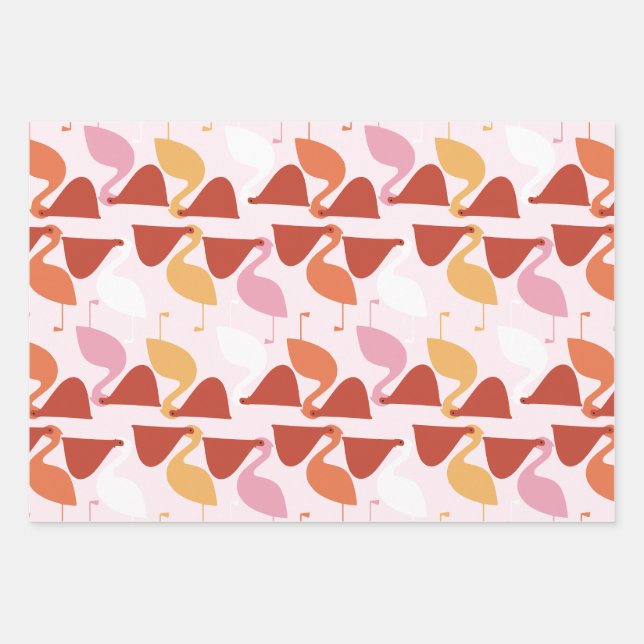 Cute Pelican Wrapping Paper (Front)