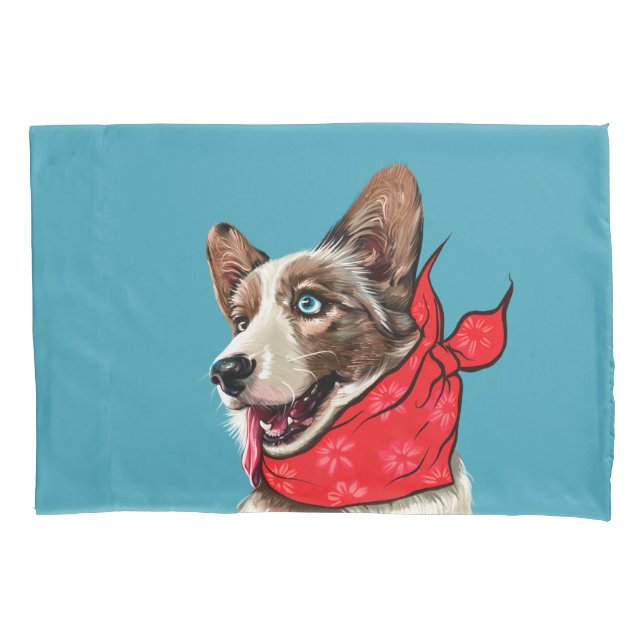 Cute Pembroke Welsh Corgi Pillowcase (Front)