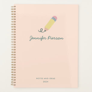 Cute Pen School Custom Handwritting Name  Planner