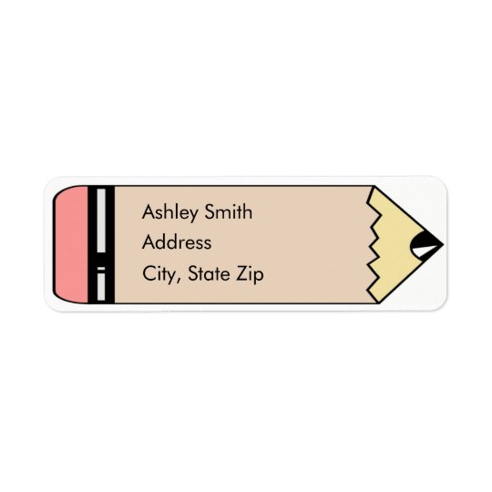 Cute Pencil Return Address Labels