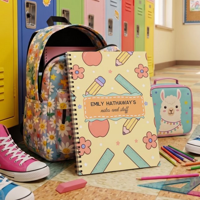 Cute Pencil Ruler School Notebook Pattern  (Creator Uploaded)