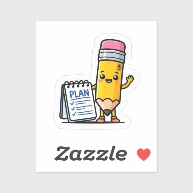 cute pencil sticker, study motivation, dailSticker (Sheet)
