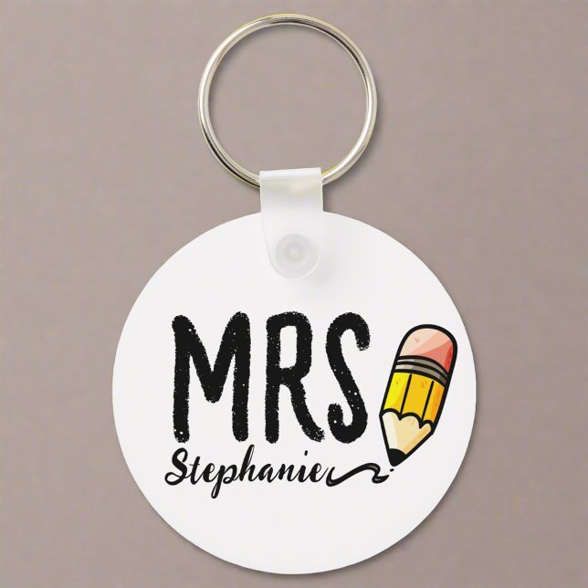 Cute Pencil Teacher Appreciation Gift Name  Key Ring (Creator Uploaded)