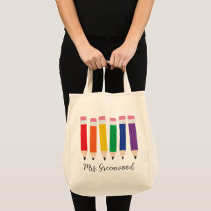 Cute Pencils Custom Tote Bag