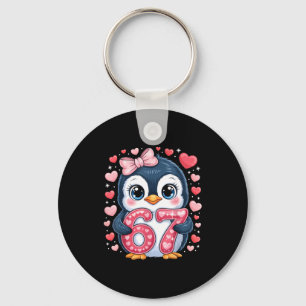 Cute Penguin 67 Six Seven Valentine Hearts 6 7 Mem Key Ring